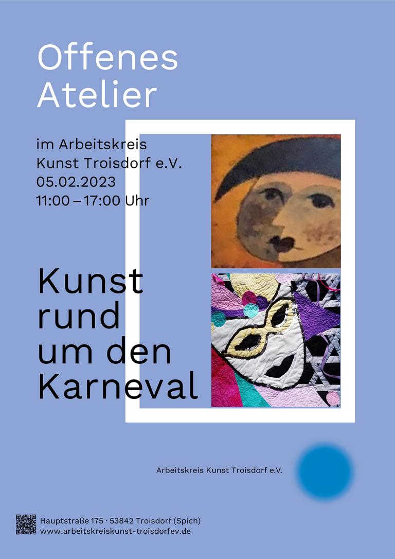K1024 Rahmenplakat Arbeitskreis Kunst Troisdorf 05 02 2023 Karnevals Ausstellung